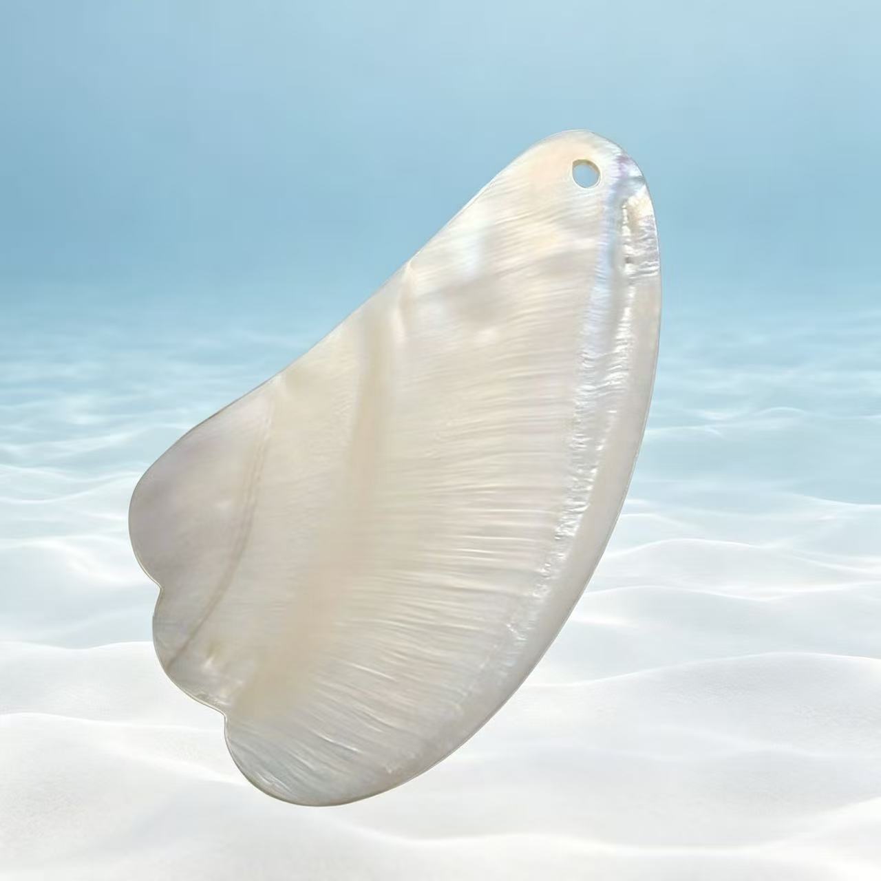 Natural Shell Guasha Board — Hand-Carved Facial Lifting & Sculpting Tool