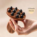 Pear Wood &amp; Ebony Body Massage Brush – Relieve Bloating, Puffiness &amp; Heavy Legs | Full-Body Massage Tool + Free Body Oil